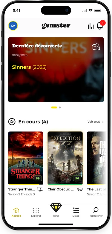 Votre tableau de bord Gemster sur iPhone