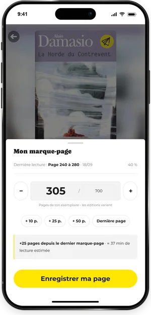 Le marque-page Gemster adapté au nombre de pages de son exemplaire